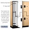 Salsbury Industries 2 Tier 'S' Designer Locker, 54"Wx76"Hx18"D, 6 Door, Maple 18-27368MAP - alternate 5